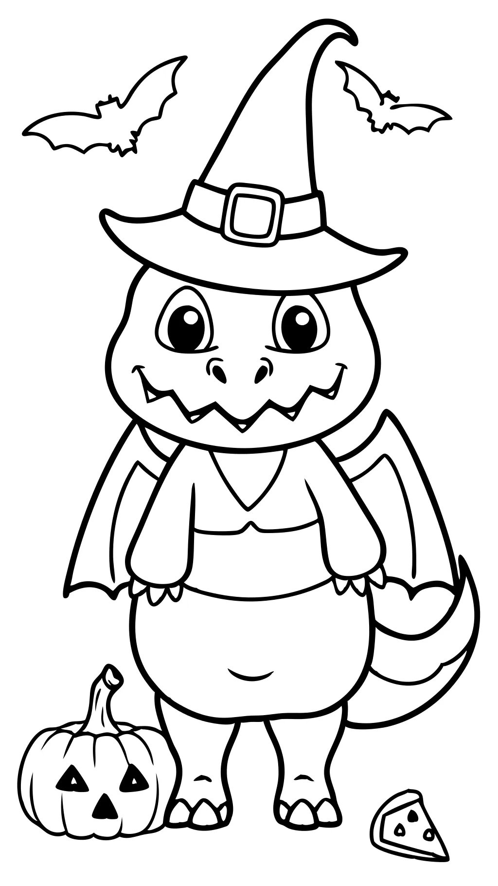 páginas para colorear de dinosaurios de Halloween